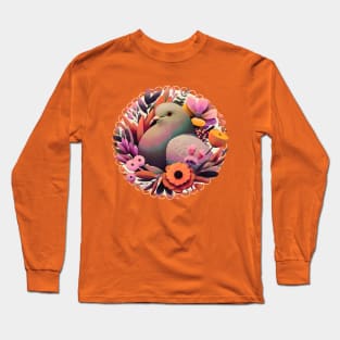 Floral Pigeon Long Sleeve T-Shirt